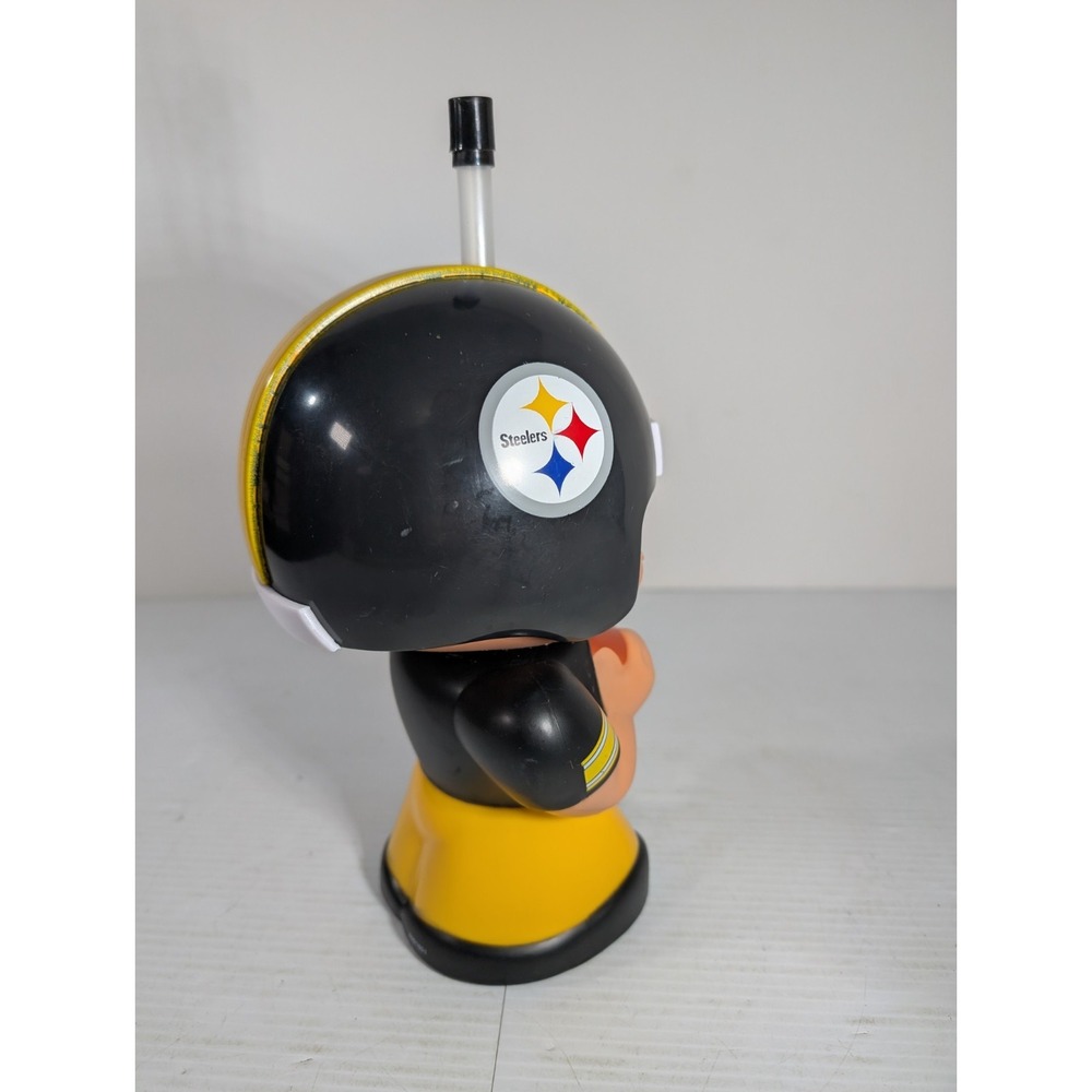Football Hall TEENY MATES Big Sip 16 oz Character Cup Pittsburgh Steelers Rogers - Picture 6 of 11
